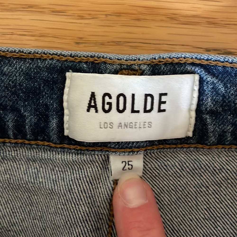 Agolde Riley Crop in Silence - Picture 3 of 10